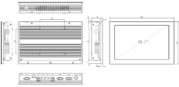 10.1寸工业平板电脑PPC-NJ1005T-JK3